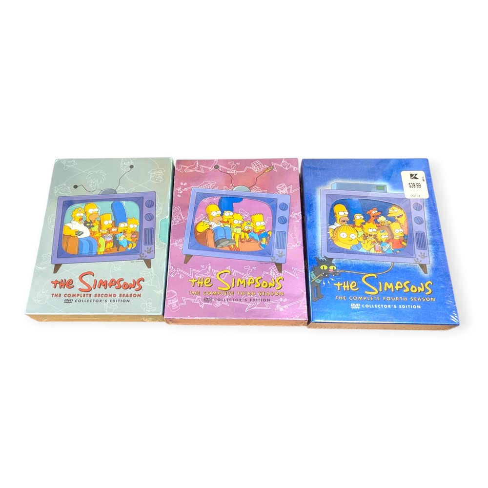The Simpsons Seasons 2 3 4 DVD Box Set Bundle Collector's Edition New Sealed
